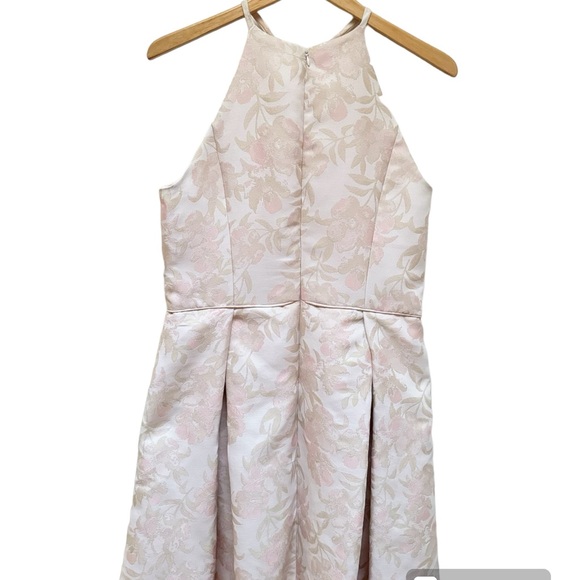 Gal Meets Glam Evelyn Sea Holly Jacquard Halter Dress - Picture 14 of 17